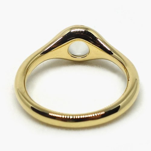 K18YG Minimal moonstone ring【Pio by Parakee】月光石戒指 - Shop