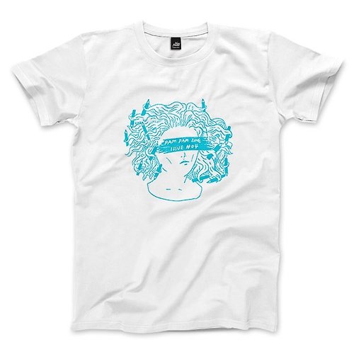 ViewFinder 鉛筆杜莎 - 藍 - 白 - 中性版T恤