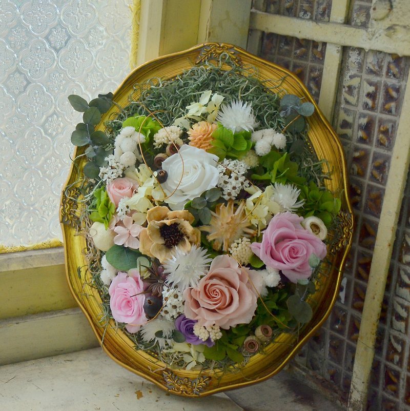 Not withered vintage three-dimensional flower frame - กรอบรูป - พืช/ดอกไม้ หลากหลายสี