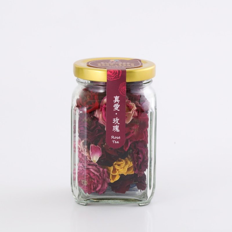 Taiwan organic rose flower tea whole flower into edible Alishan Rose Manor Valentine's Day gift - ชา - วัสดุอื่นๆ 