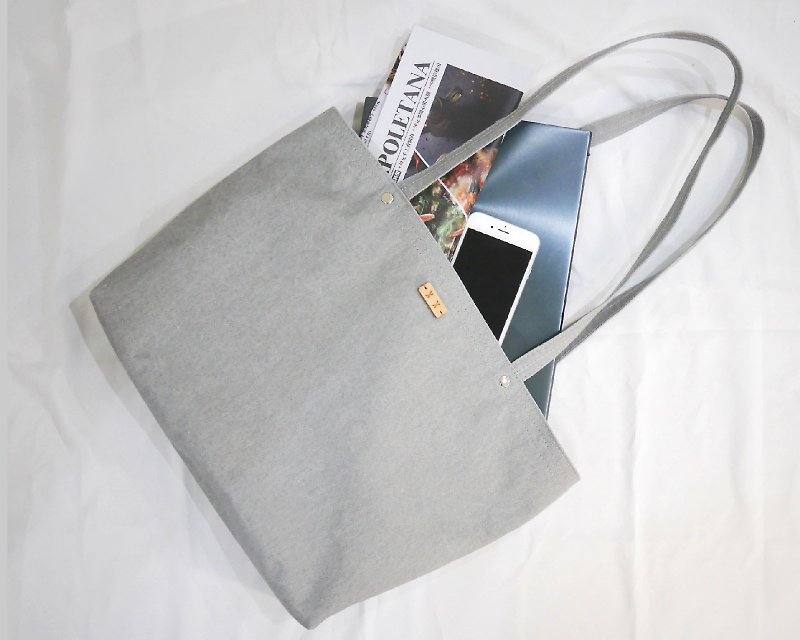 Classic Japanese staff canvas tote bag-this cloth bag - Handbags & Totes - Cotton & Hemp Gray