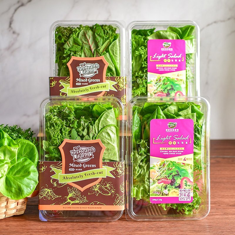 Free Shipping [Yuanxian Smart Farm] Comprehensive Fresh Vegetable Box (Lettuce, Salad, Lettuce, Hydroponic Vegetables) - อื่นๆ - อาหารสด 