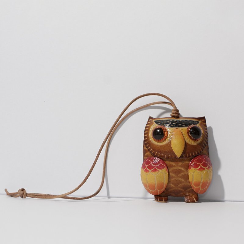 Owl Nume leather hanging - พวงกุญแจ - หนังแท้ หลากหลายสี