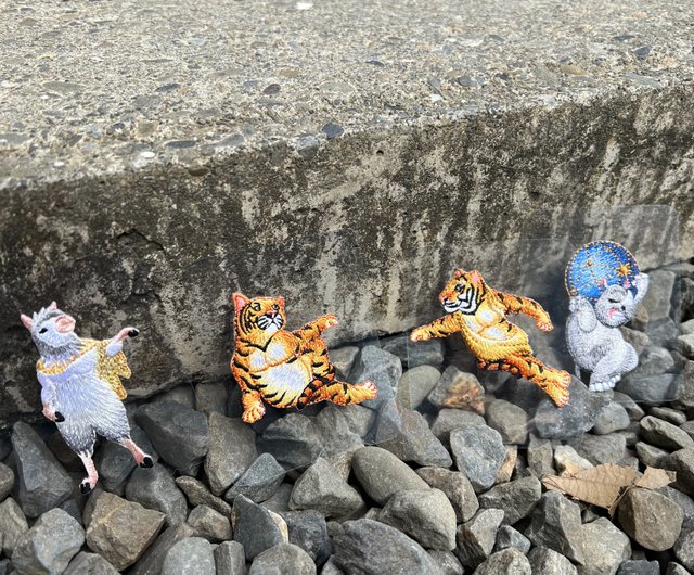 刺繍ステッカー | 有名な動物の彫刻-青天神創世記アポロ | 文学的な光