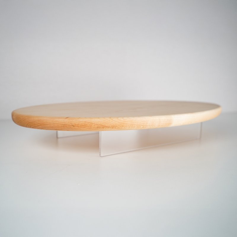 Fifty9 Design New York Curved Maple Refreshment Tray - จานและถาด - ไม้ สีกากี