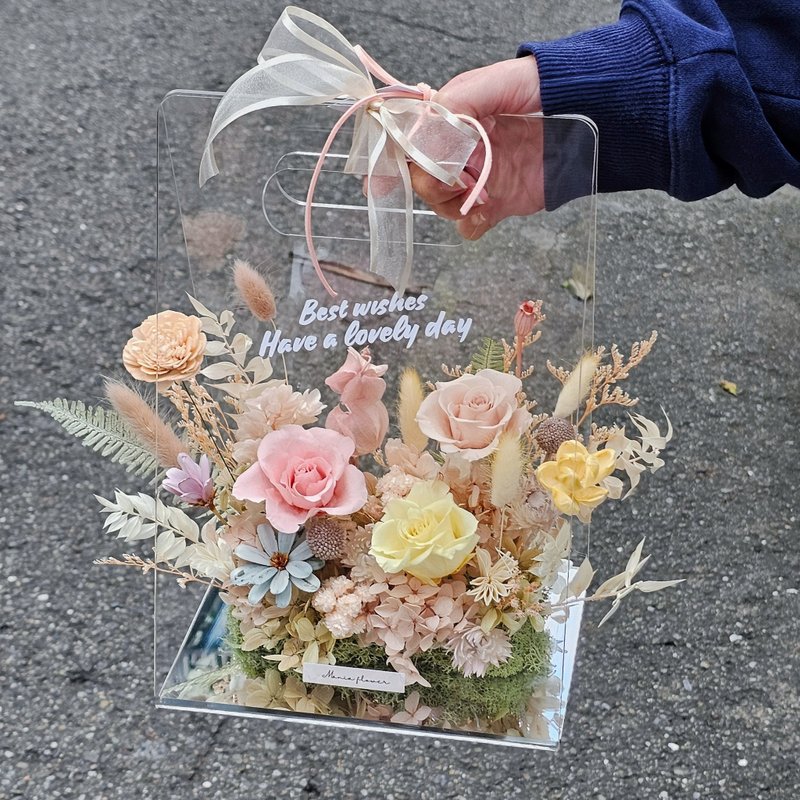 永生花 花草櫥窗系列 /大 快速出貨 - 乾燥花/永生花 - 植物．花 粉紅色