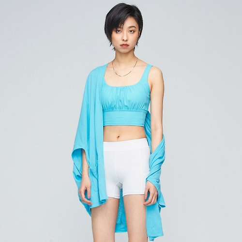 VOUX 抗菌連袖造型罩衫(女)-氣泡藍F