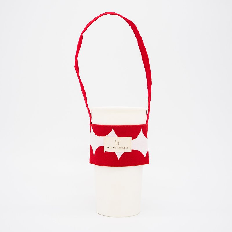 Red Balloon Take Me Anywhere Finland Series Eco-friendly Beverage Bag-Single Entry - Beverage Holders & Bags - Waterproof Material Red