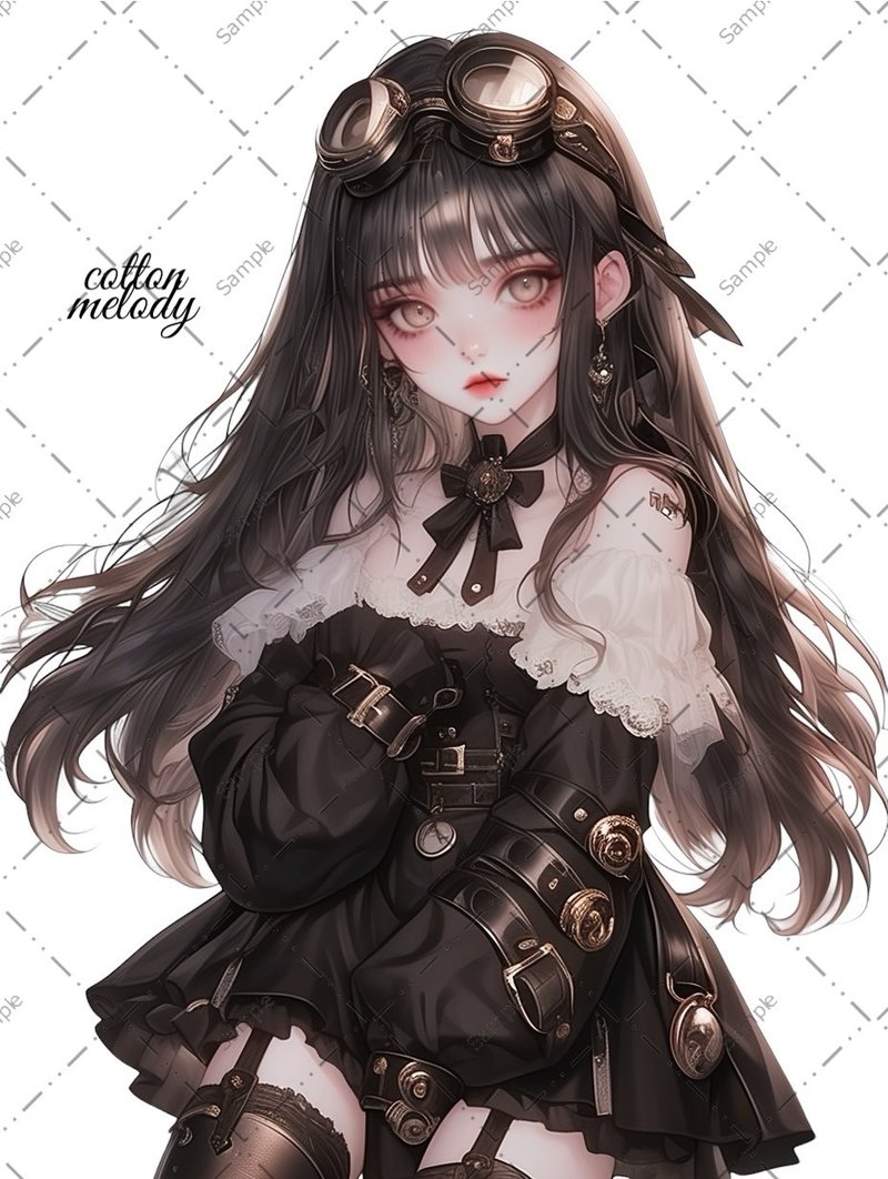 original sticker no.815 人物ステッカー オリジナルステッカー 人物ステッカー 女の子ステッカー オリジナル人物ステッカー - 貼紙 - 紙 