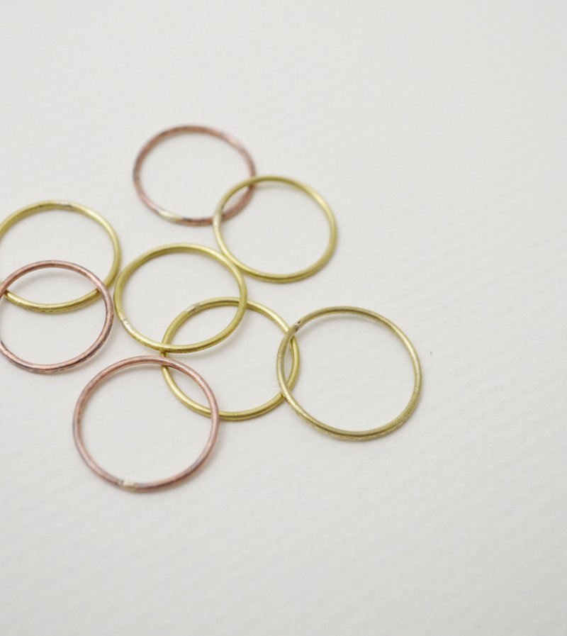 Single Copper.Brass. Thing Ring / Midi ring / little finger ring - General Rings - Copper & Brass Brown