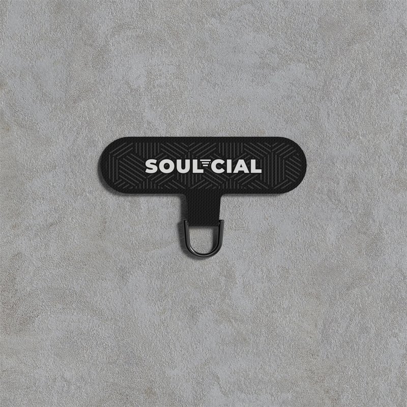 SOULCIAL 手機繩掛片 夾片 手機背帶夾片 耐磨材質 適配多種機殼 - 手機配件 - 尼龍 黑色