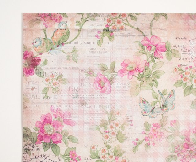 Scrapbook paper - vintage rose No.3 / multi use paper / 10 sheets A4 size -  Shop Vintage girly / Sweet painting Gift Wrapping & Boxes - Pinkoi