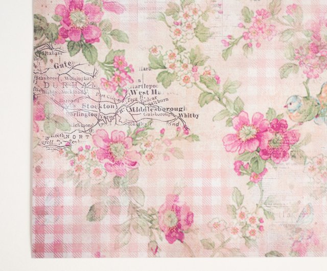 Scrapbook paper - vintage rose No.3 / multi use paper / 10 sheets A4 size -  Shop Vintage girly / Sweet painting Gift Wrapping & Boxes - Pinkoi