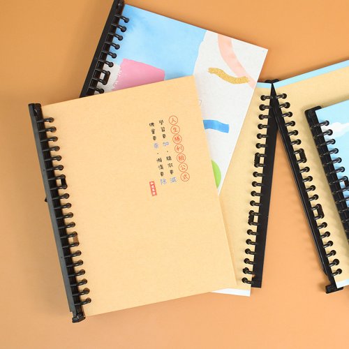 Chuyu A5/25K 20穴厚紙ルーズリーフ軽量フォルダー/フルオープン