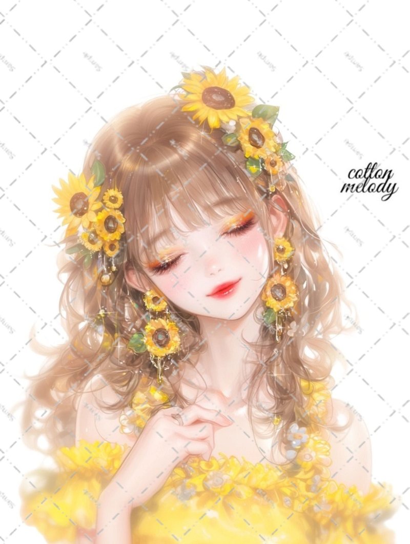 original sticker no.5868 人物ステッカー オリジナルステッカー 人物ステッカー 女の子ステッカー オリジナル人物ステッカー - 貼紙 - 紙 
