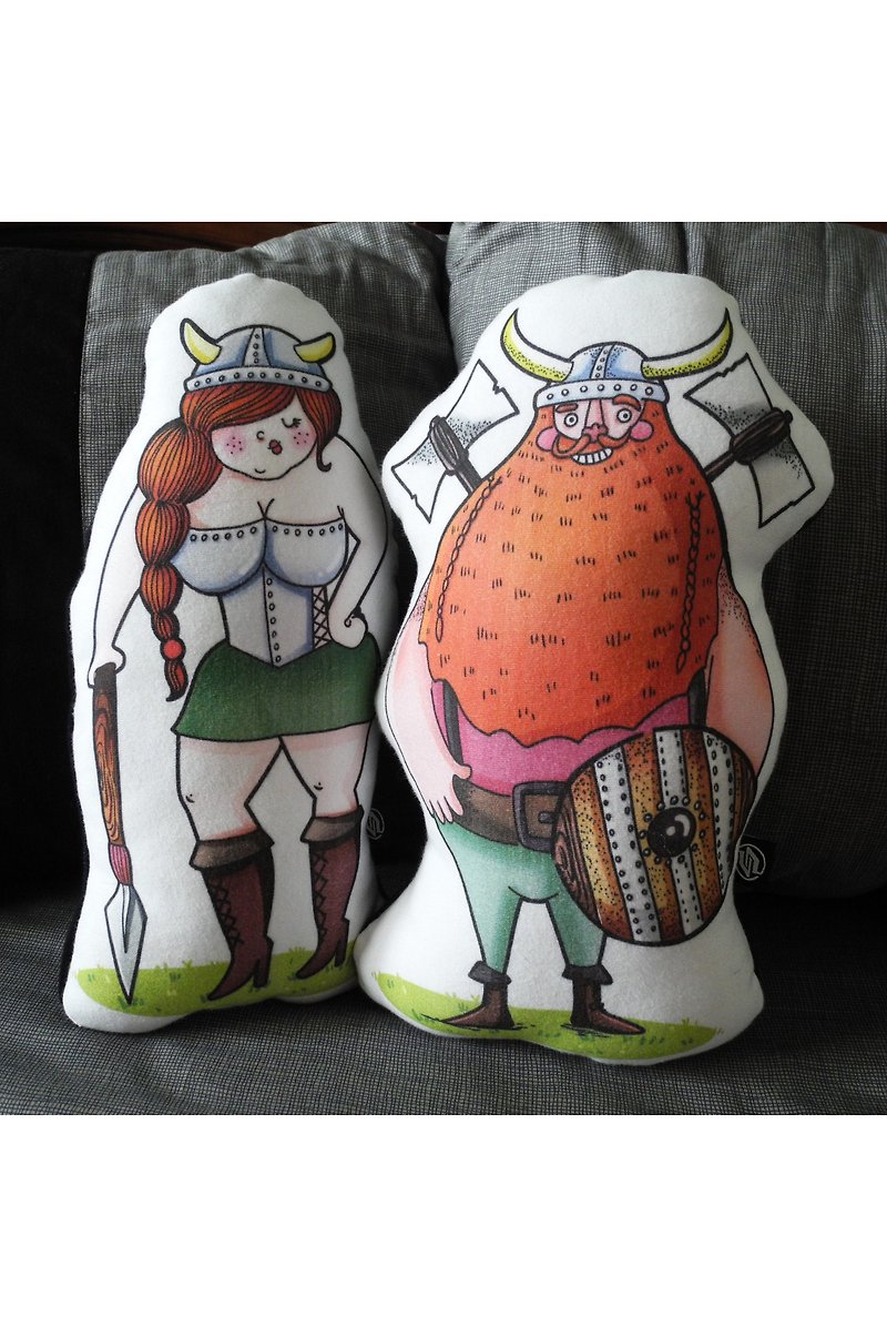 statelywork Viking Pillow-a set of parents - ตุ๊กตา - วัสดุอื่นๆ หลากหลายสี