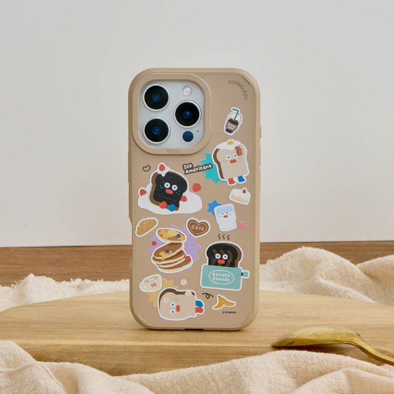 早午餐兄弟吐司貼紙亂花峽谷強悍MagSafe iPhone手機殼 - 手機殼/手機套 - 塑膠 多色
