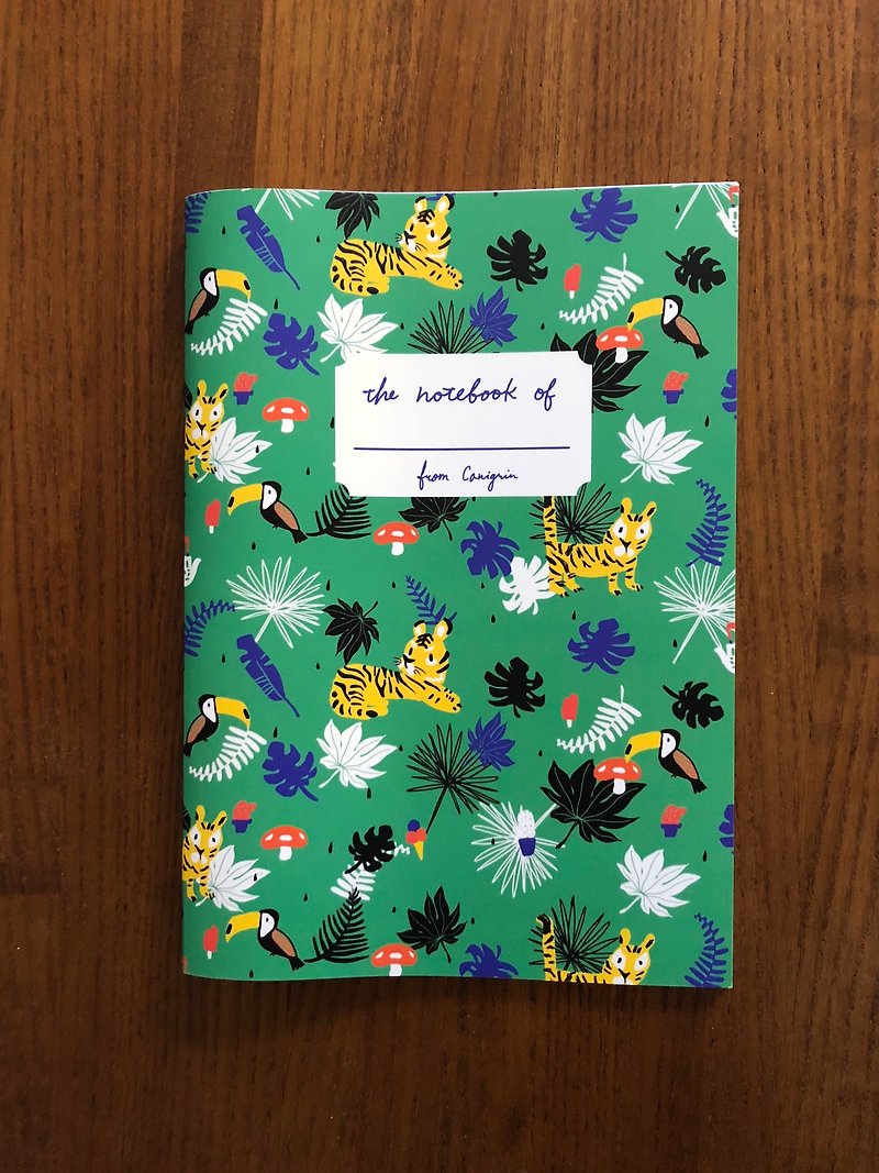 Mr. Tiger's Afternoon Tea Tropical Rainforest Toucan A5 Checkered Notebook - สมุดบันทึก/สมุดปฏิทิน - กระดาษ สีเขียว