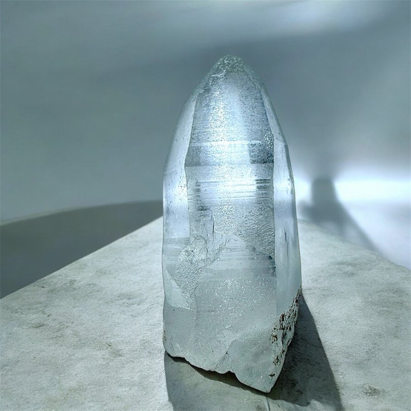 No.317 Seed Crystal Lemurian Rainbow Quartz Akashic Records Database Raw Mineral Specimen - ของวางตกแต่ง - คริสตัล สีใส