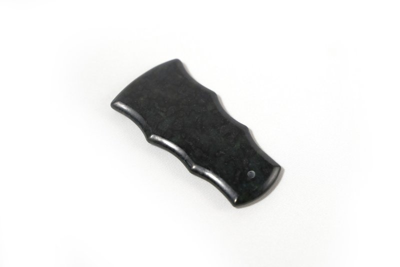 Black Jade Massage Tool—Bamboo-shaped - Other - Stone Gray