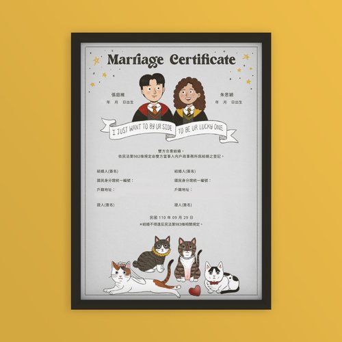 艾力畫什麼-黑板畫與設計 客製化婚禮書約/結婚書約/插畫似顏繪