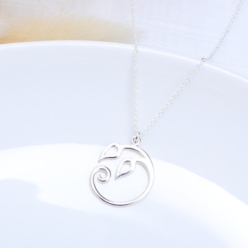 Bud of Life Prosper s925 sterling silver necklace Birthday Valentine's Day gift - Collar Necklaces - Sterling Silver Silver