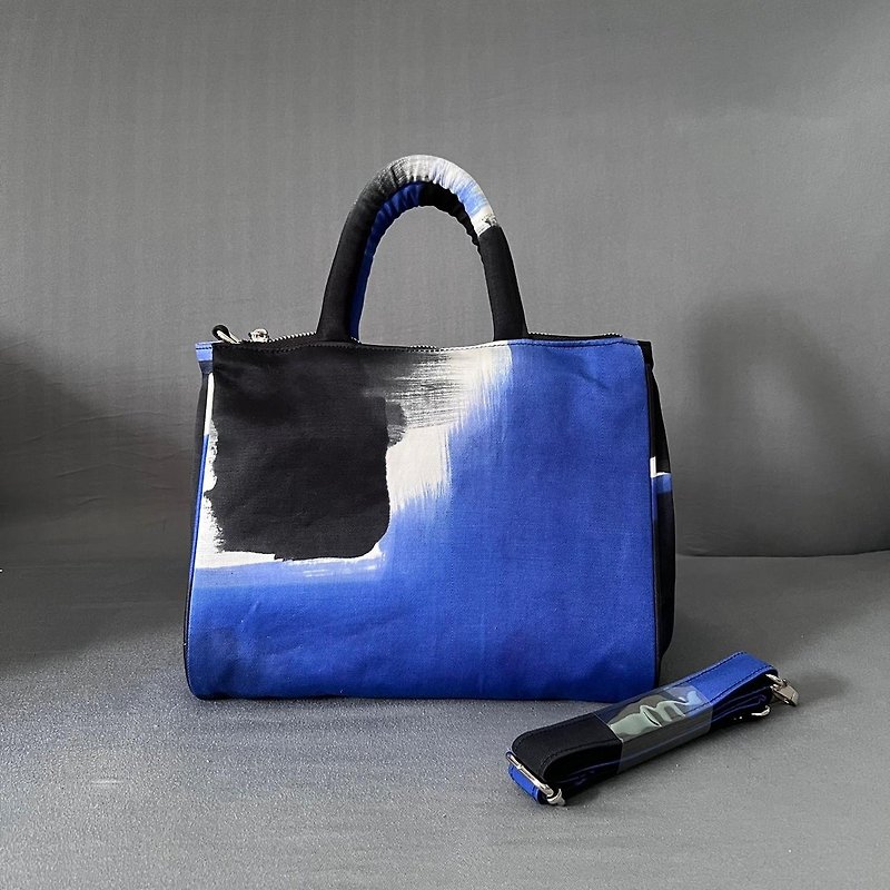 Other Materials Handbags & Totes Blue - Bread Bag Canvas Hand paint