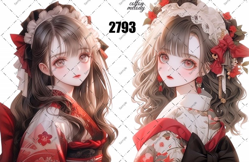 original sticker no.2793 人物ステッカー オリジナルステッカー オリジナル人物ステッカー 装飾ステッカー cotton melody - 貼紙 - 紙 