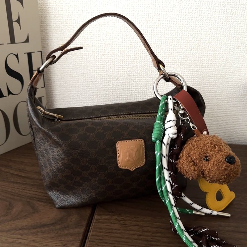 CELINE 賽琳 Macadam 花紋 棕色 Mini 手提包 / 小物包 - 手提包/手提袋 - 真皮 咖啡色