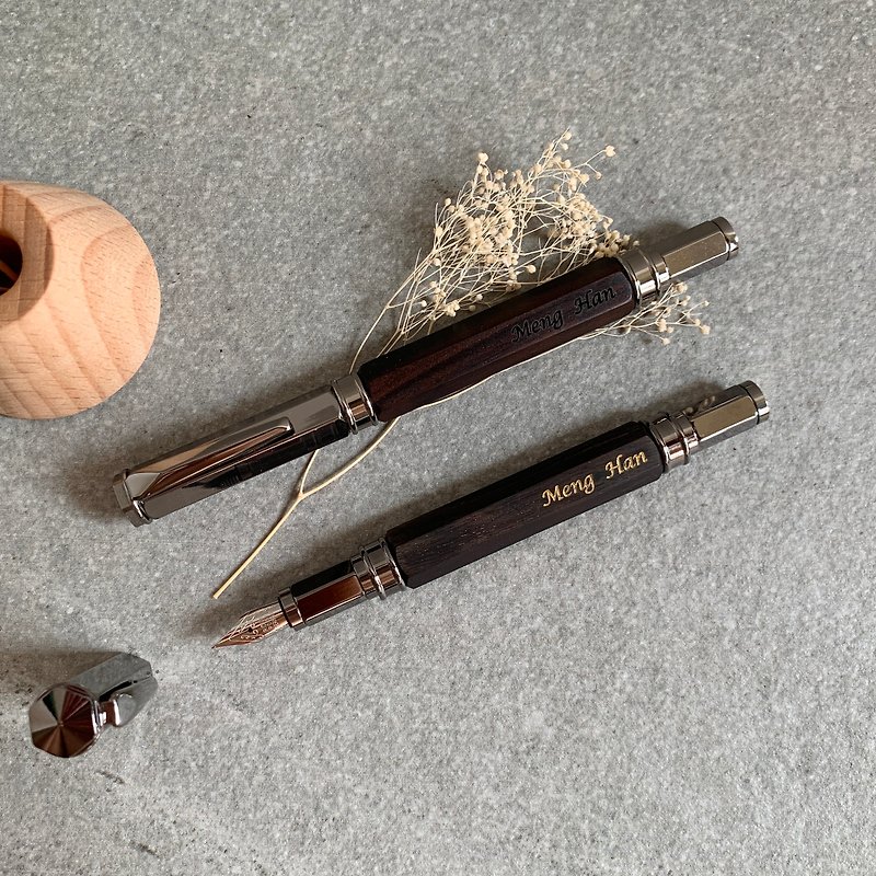 Engraving gold lacquer service Ebony. Black rosewood limited | Additional purchases | Do not place an order separately - Fountain Pens - Wood Gold