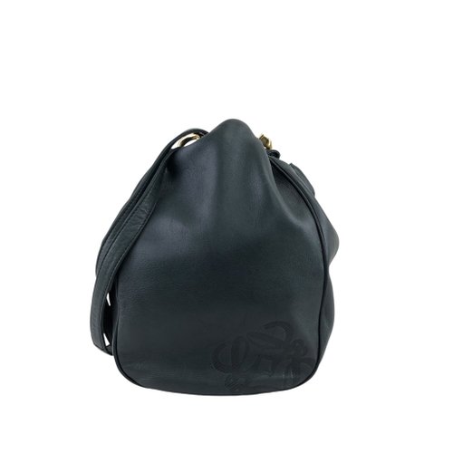 日本直送 名牌中古包 】LOEWE ロエベ ショルダーバッグ ブラック