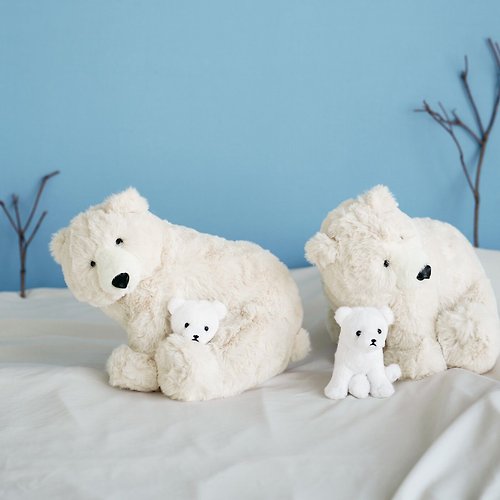 FELISSIMO (授權販售) Pinkoi 品牌形象館 【YOU+MORE!】親子北極熊造型抱枕