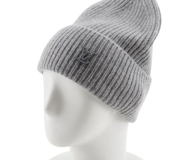 新品 ルイヴィトン ニット帽 MP3248 ビーニー LV アヘッド GRAY 日本