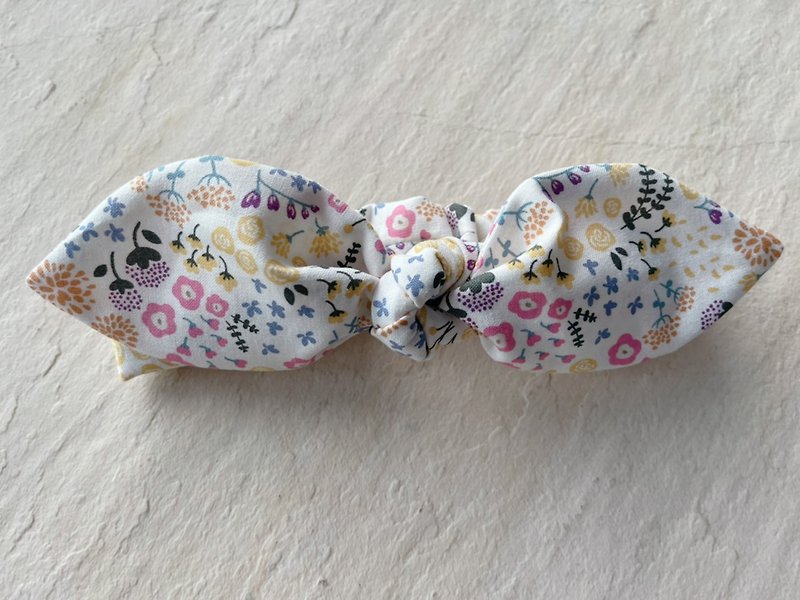 Little Flower Sea Handmade Cotton Tie Bow Baby Hairband - หมวกเด็ก - ผ้าฝ้าย/ผ้าลินิน หลากหลายสี