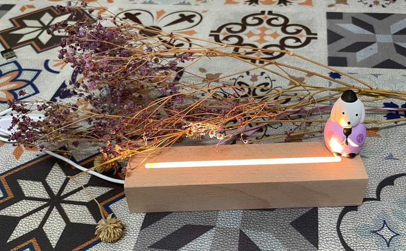 Innovative log LED light base strip - Wood, Bamboo & Paper - Wood 