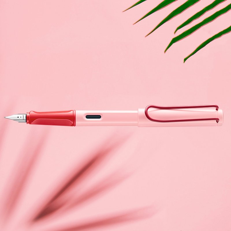 [Ray Engraved Letters] LAMY Fountain Pen/SAFARI 2024 (Free A6 Notebook) - Summer Pink - Fountain Pens - Plastic Pink