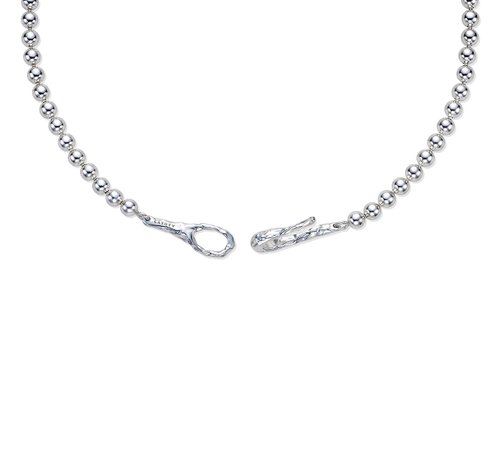 LAYOVV☆[Silver925] Silver ball chocker necklace 925 Sterling Silver) 5mm Silver ball chain choker necklace
