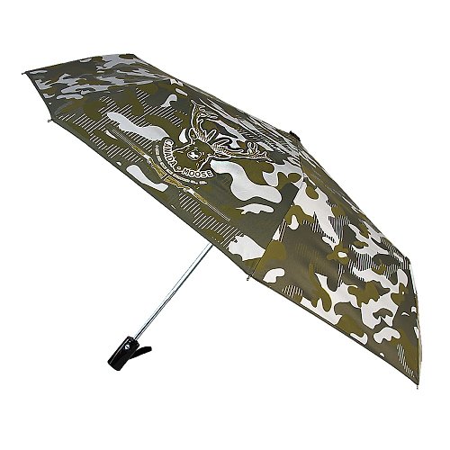 TDN TDN迷彩麋鹿降溫13度黑膠自動開收傘雨傘防風抗UV自動傘(叢林灰)
