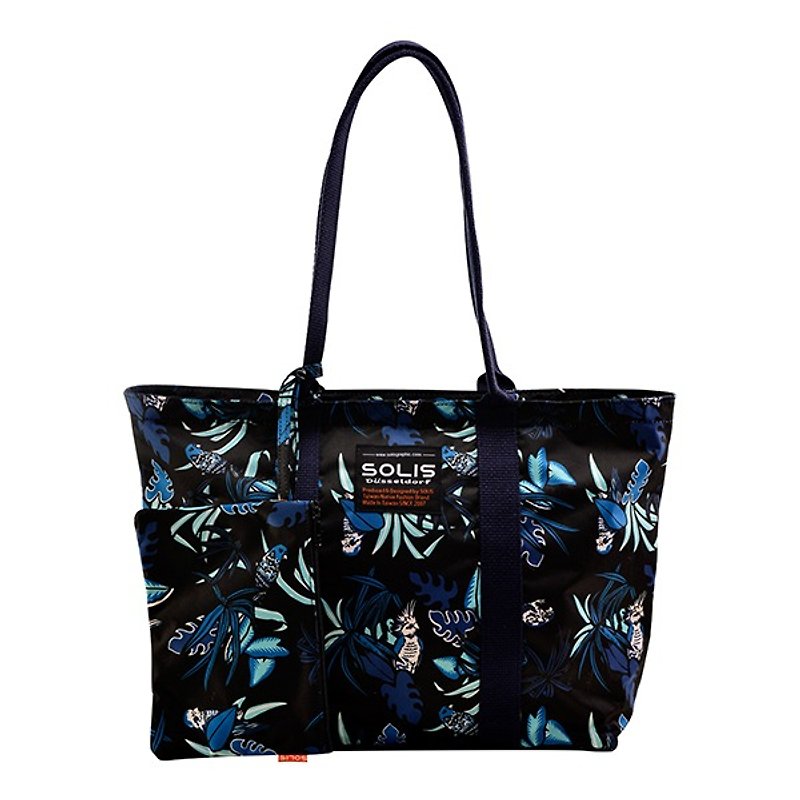 SOLIS [ Paradise Series ] digital print shoulder bag(Tropical Blue) - กระเป๋าแมสเซนเจอร์ - เส้นใยสังเคราะห์ 