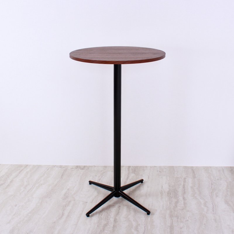 Scandinavian Minimalist Flat Table/ Cross Leg Table Round - Dining Tables & Desks - Wood 