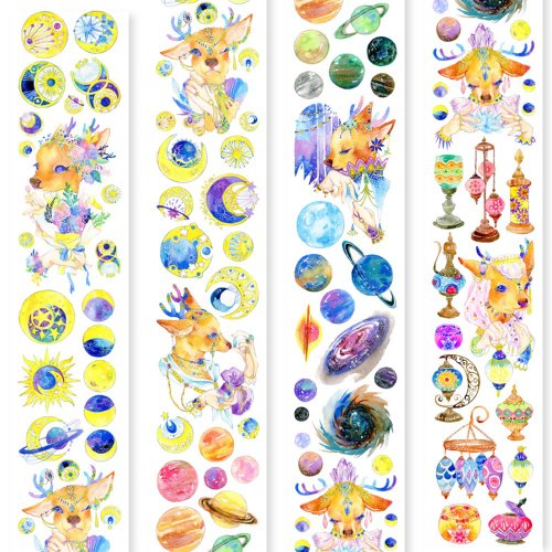 歪的工作室 鹿的占星學紙膠帶(6CM/10M/日本和紙)