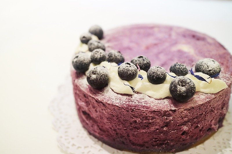 野生小藍莓乳酪蛋糕 8吋 - 蛋糕/甜點 - 新鮮食材 紫色