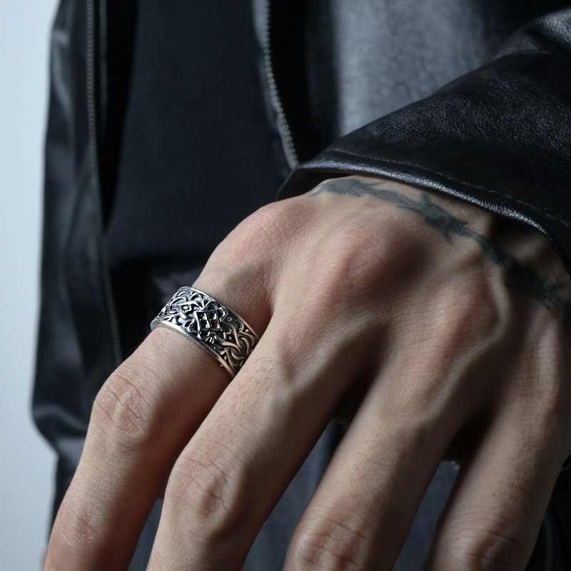 Korea traditional Dangcho pattern Silver ring / Cho - 1 - 戒指 - 其他金屬 銀色