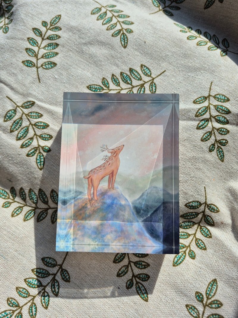 療癒水晶畫-迎接新時代的鹿 - 裝飾/擺設  - 壓克力 