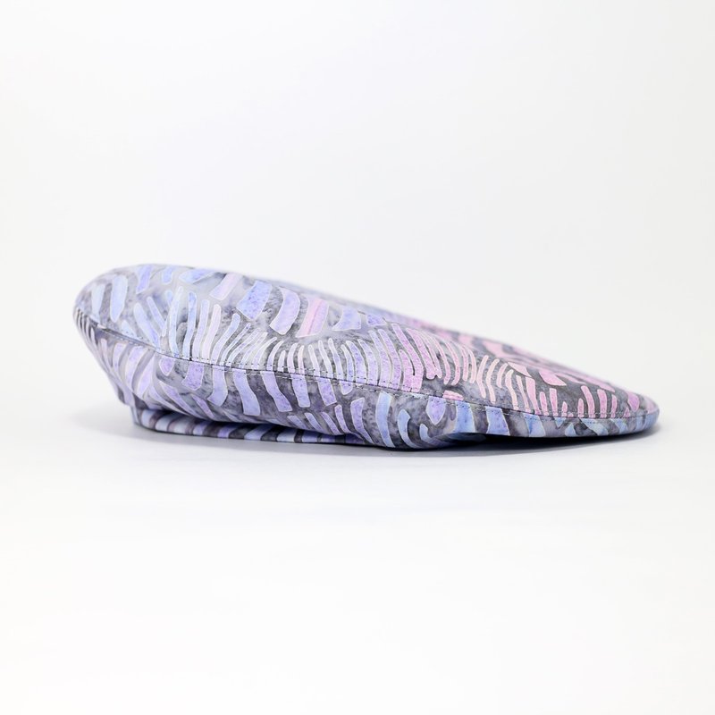 JOJA - Small Flat Top / American Batik Series / Mermaid - หมวก - ผ้าฝ้าย/ผ้าลินิน สีม่วง