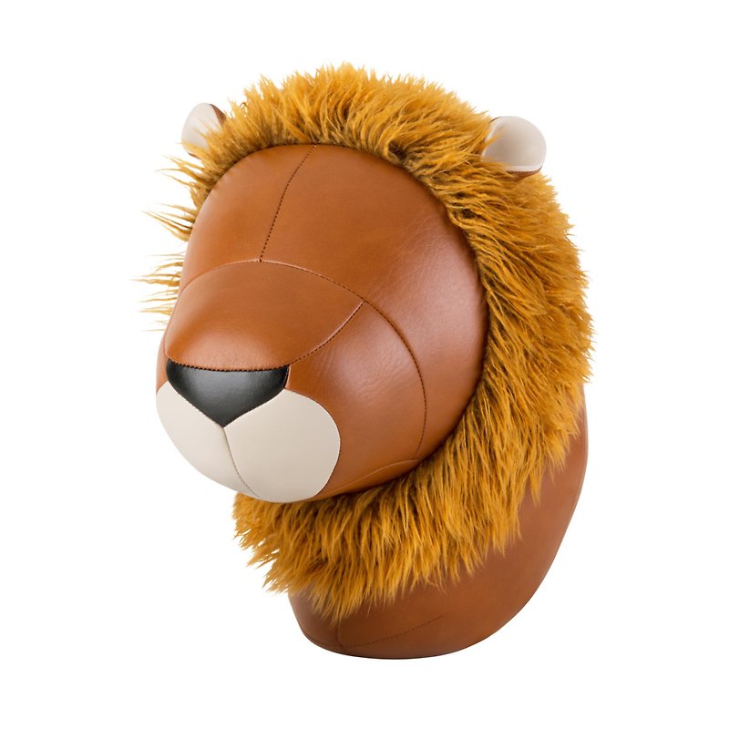 Zuny -  毛獅 Lino 造型動物牆飾 - 裝飾/擺設  - 人造皮革 多色