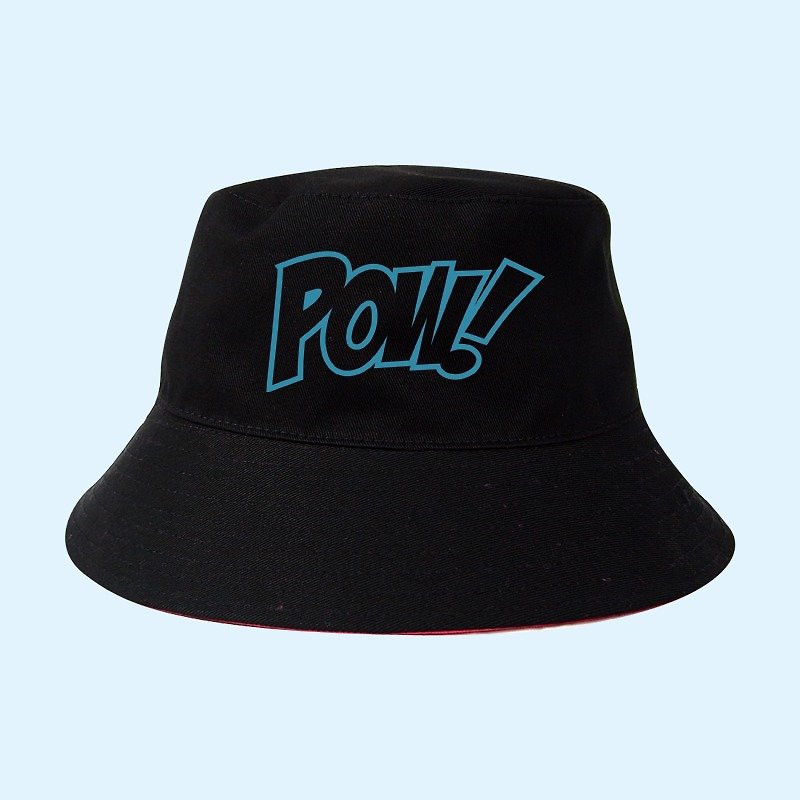 [Customized gifts] [Street trend] Two-tone fisherman hat-POW!/A must-have item for spring and summer - หมวก - ผ้าฝ้าย/ผ้าลินิน 