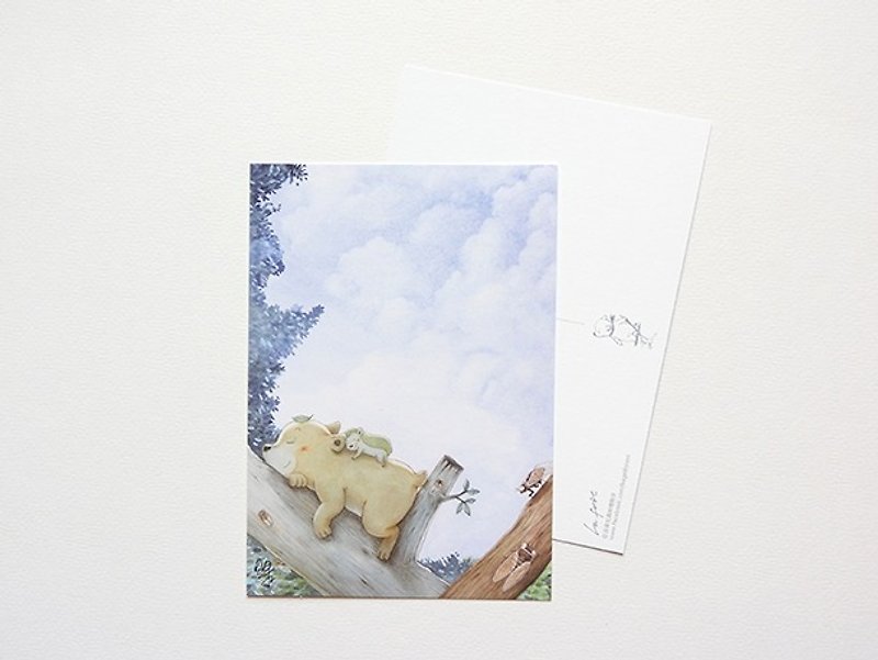 Bagels illustration postcard - beautiful summer - การ์ด/โปสการ์ด - กระดาษ สีน้ำเงิน