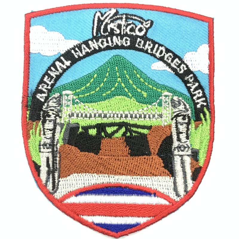 哥斯大黎加 阿雷納吊橋公園 PATCH 刺繡徽章 胸章 立體繡貼 裝飾 - 徽章/別針 - 繡線 多色