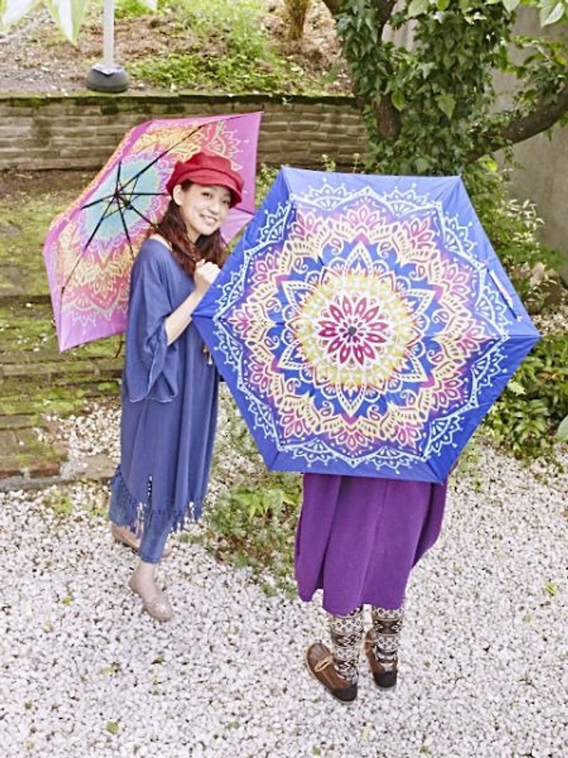 【Pre-order】 ✱ Mandala flower folding umbrella ✱ (two-color) - Other - Other Materials Multicolor